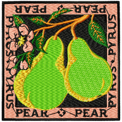 Pear Embroidery Design 5 Pear Embroidery Design 5
